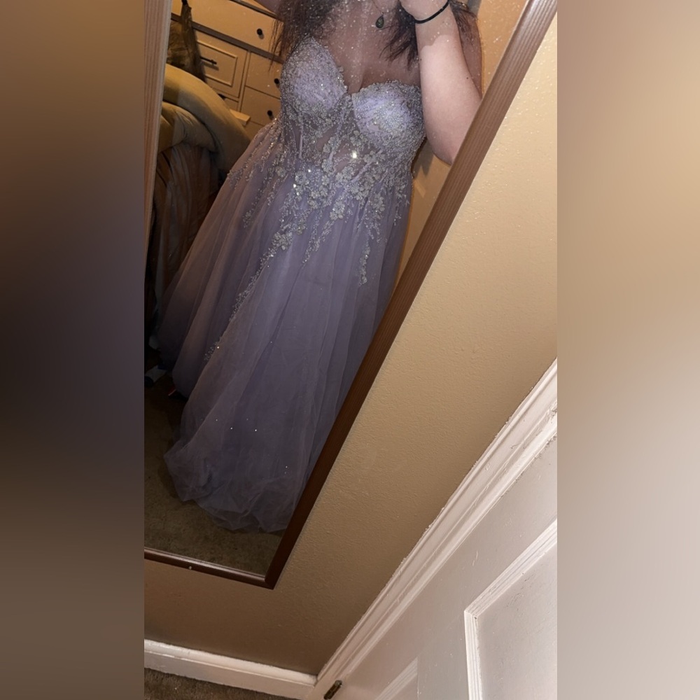 Lilac Purple Ball Gown Prom Dress